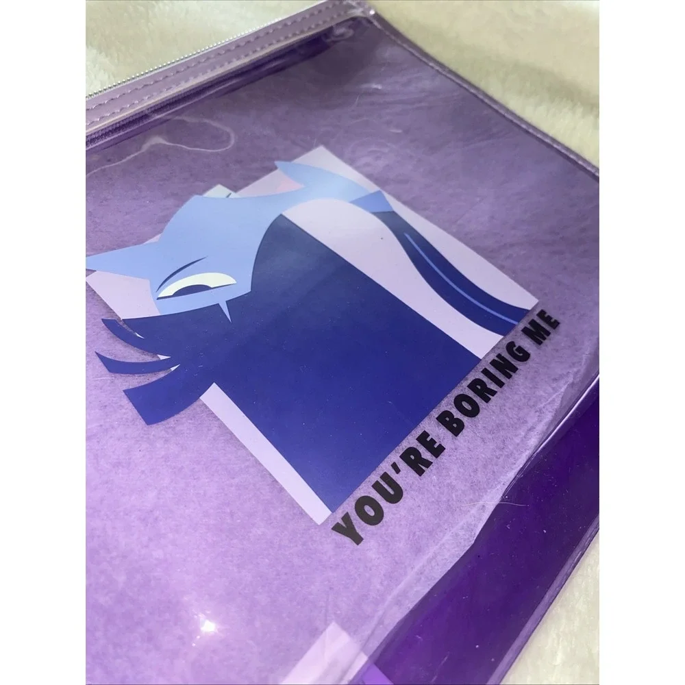 Disney Inside Out 2  You're Boring Me Pencil Cosmetic Bag NWT Primark‎ Purple